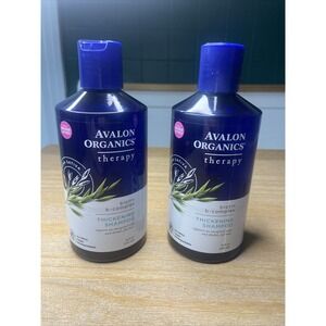 2 Avalon Organics Therapy Thickening Shampoo Non-GMO, Biotin B-Complex, 14 Oz